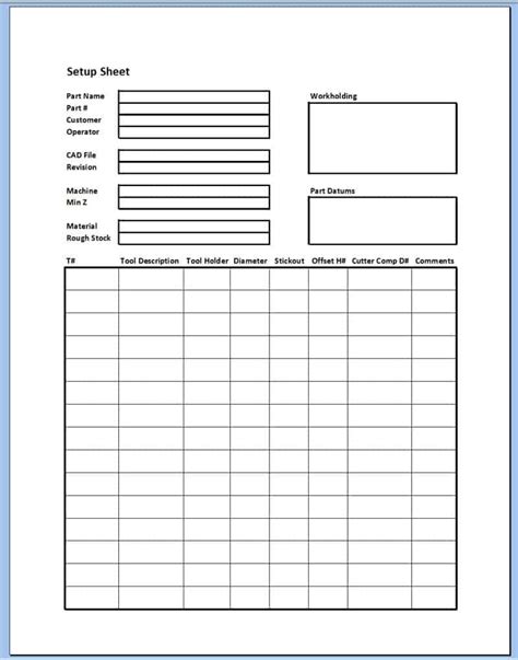 cnc machine setting video|cnc machine setup sheet template.